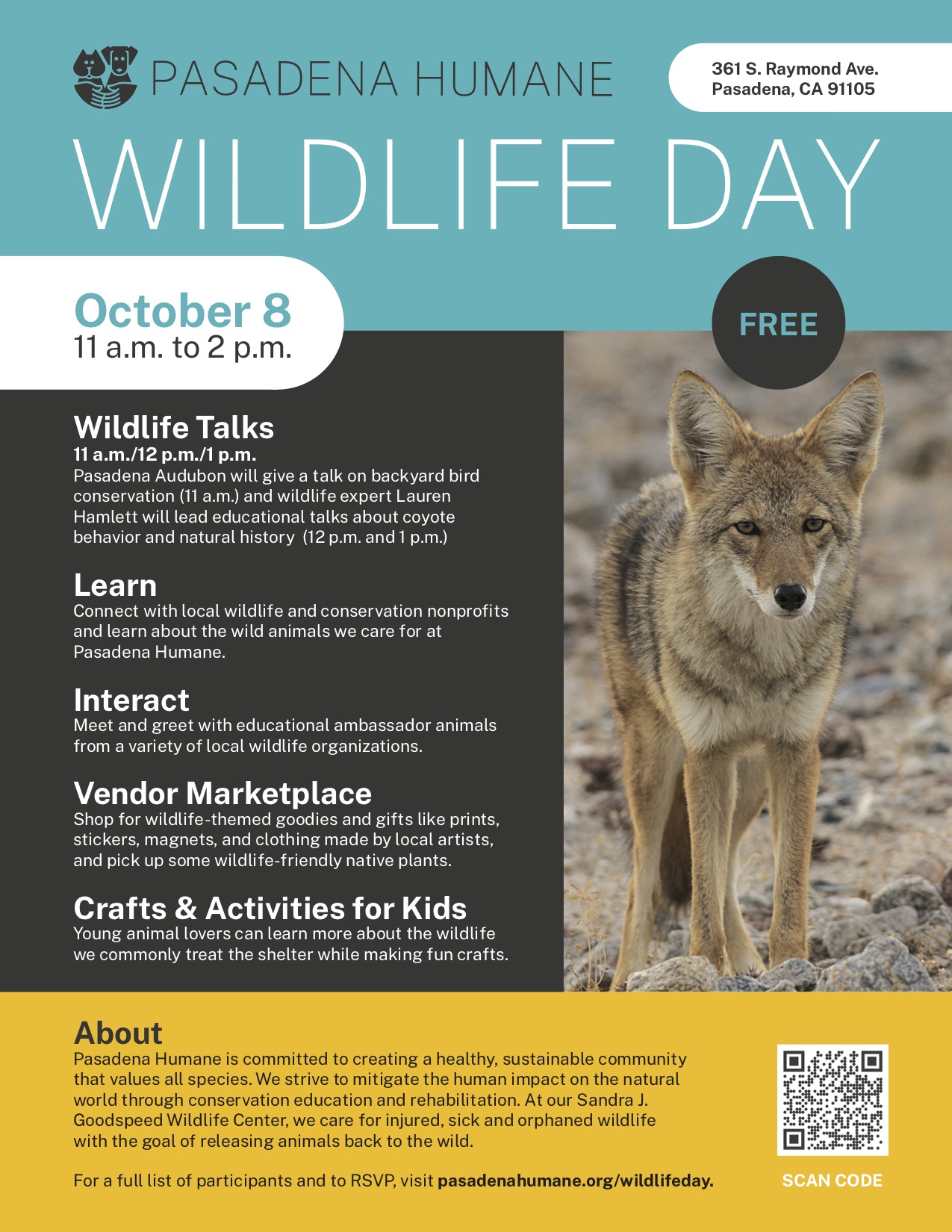 Wildlife Day – Sunday 10/8/23 – Southwestern Herpetologists Society